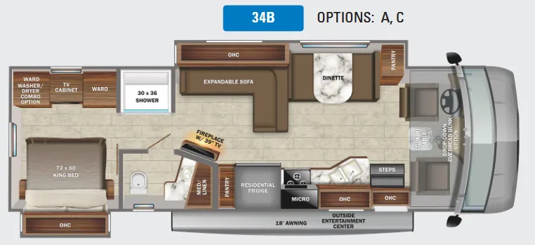 Jayco Precept 34B floor plan