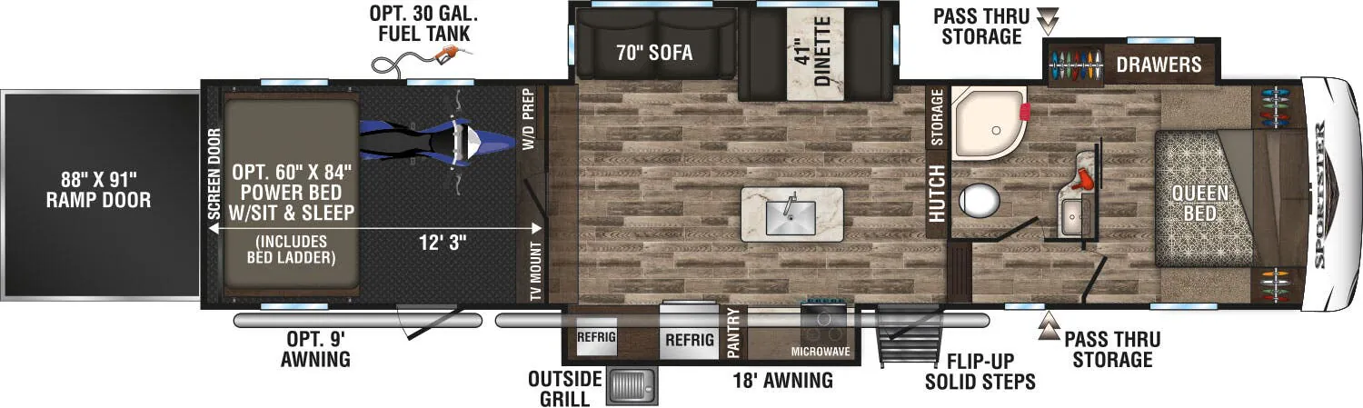 K-Z Sportster 363TH12 floor plan