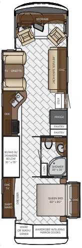 Newmar Canyon Star 3723 floor plan