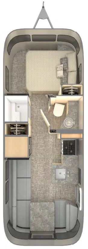 Airstream Flying Cloud 25FB floor plan