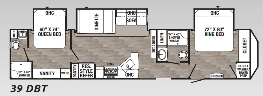 Palomino Puma 39DBT floor plan