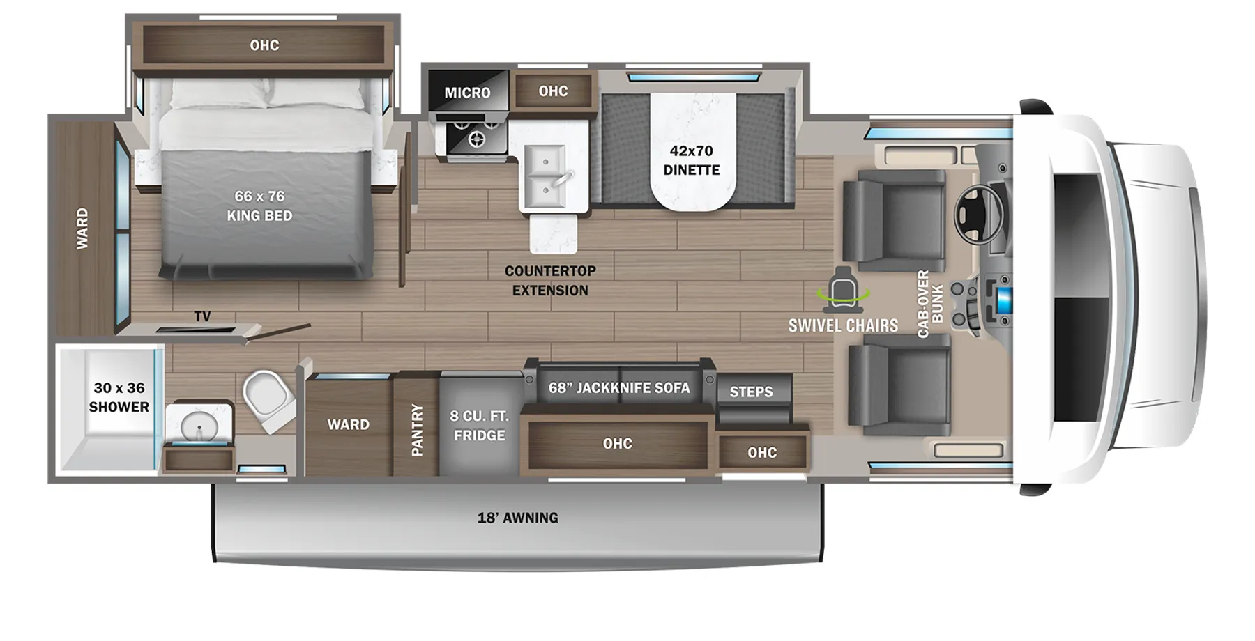 Jayco Greyhawk 27U floor plan