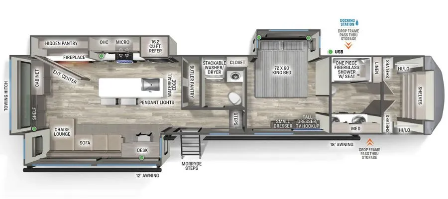 2026 Forest River Sandpiper 3900HBLR - Floor plan