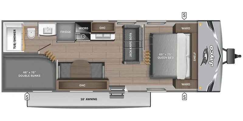 2025 Jayco Jay Flight SLX 260BH floor plan