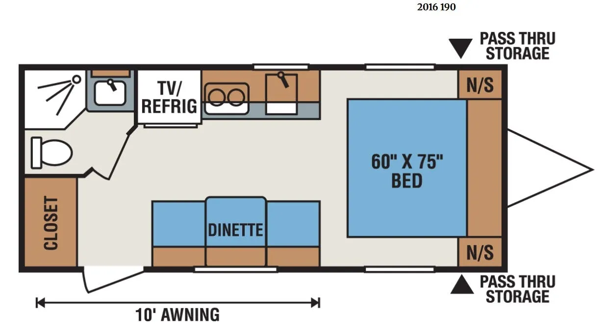 K-Z Sportsmen Classic 190 floor plan