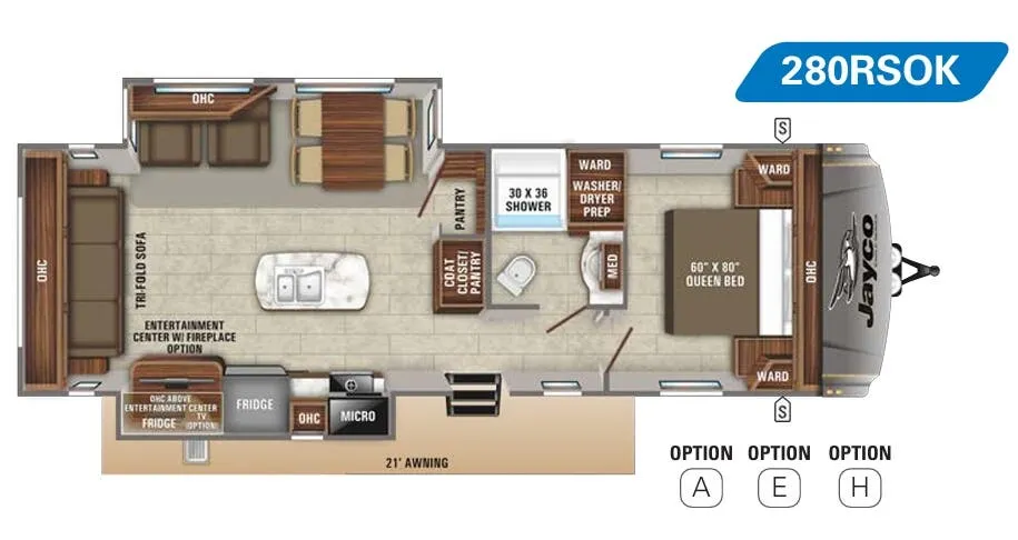 Jayco Eagle HT 280RSOK floor plan