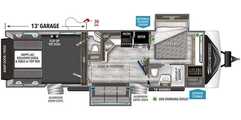 Grand Design Momentum G-Class 31G floor plan