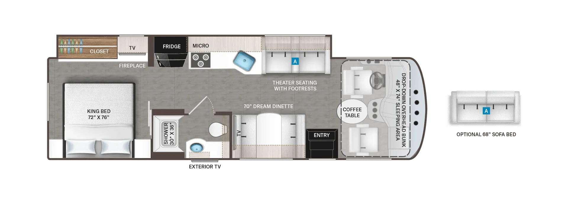 Thor Motor Coach Indigo MM30 floor plan
