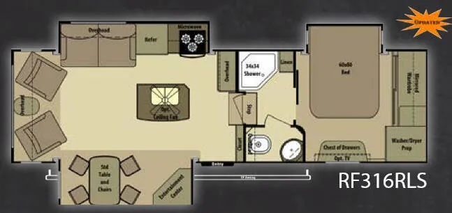 Highland Ridge Open Range Roamer RF316RLS floor plan