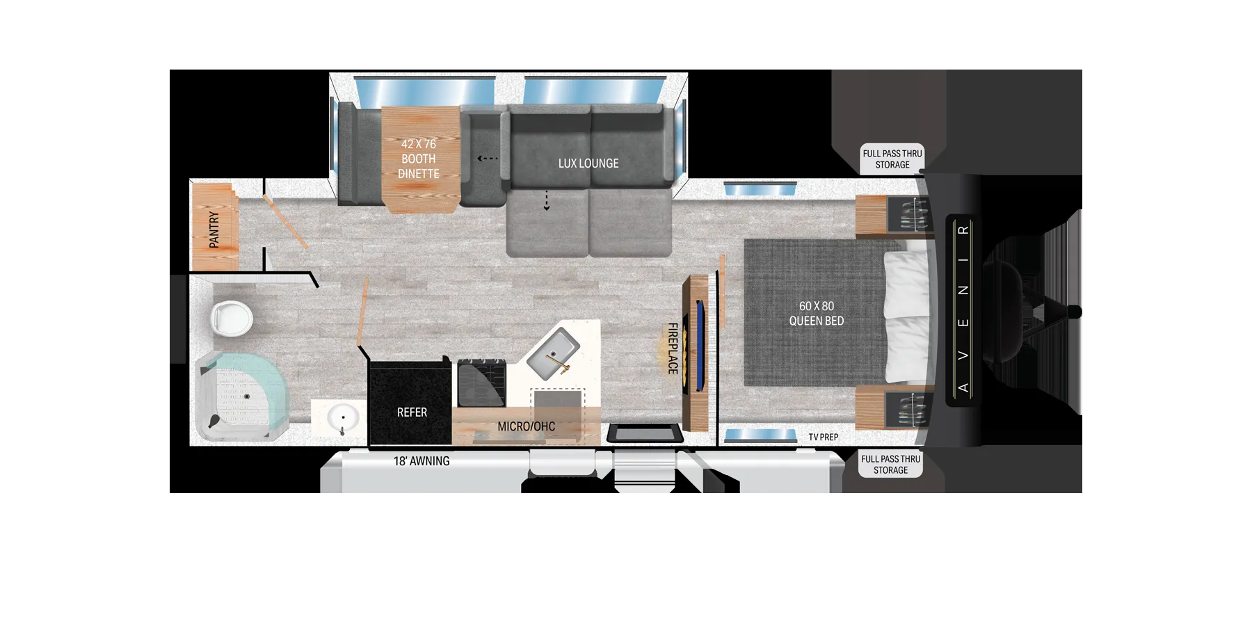 2025 Cruiser RV Avenir 24RB - Floor plan