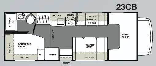 Coachmen Freelander 23CB floor plan