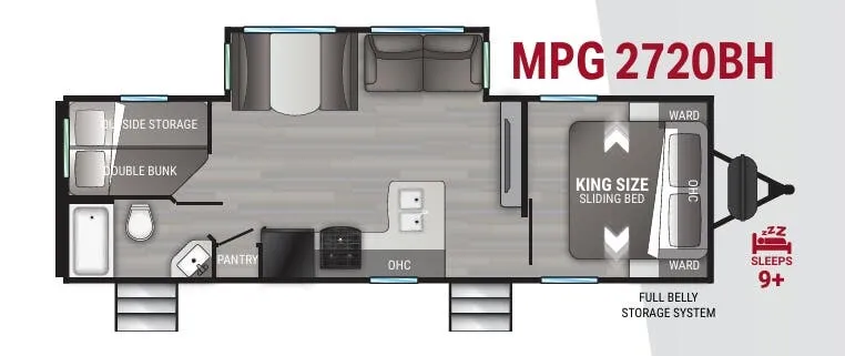 Cruiser RV MPG 2720BH floor plan