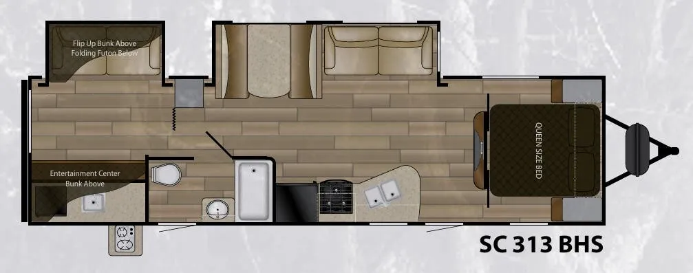 Cruiser RV Shadow Cruiser 313BHS floor plan