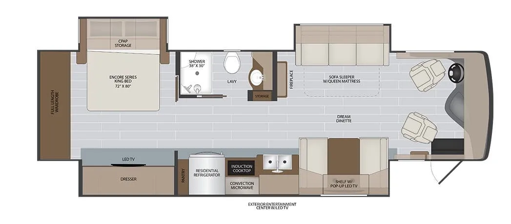 2026 Holiday Rambler Nautica 34RX - Floor plan
