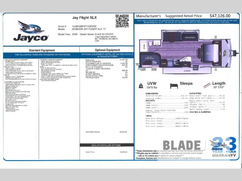 2026 Jayco Jay Flight SLX 261BHSW - Photo 3