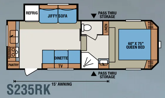 K-Z Sportsmen S235RK floor plan