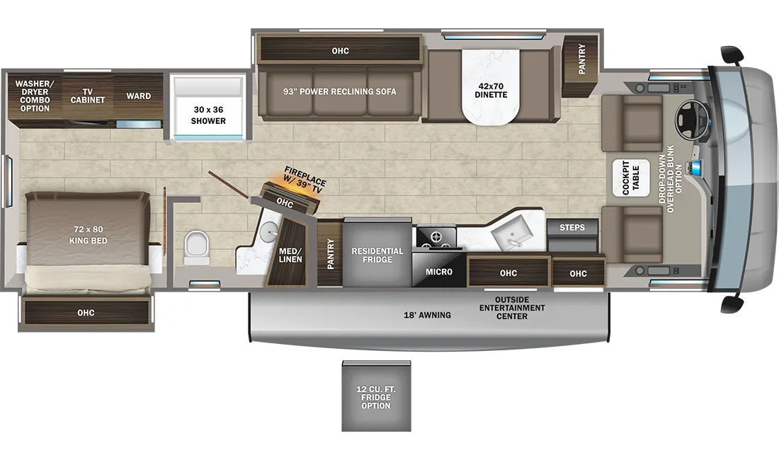 2023 Entegra Coach Vision XL 34B - Floor plan