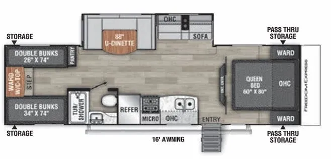 2022 Coachmen Freedom Express Select 29SE - Floor plan