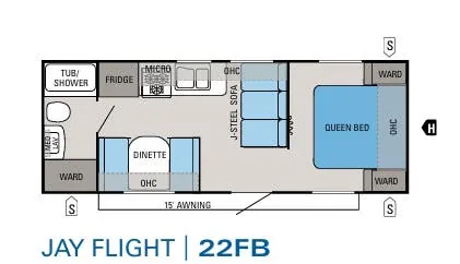Jayco Jay Flight 22FB floor plan