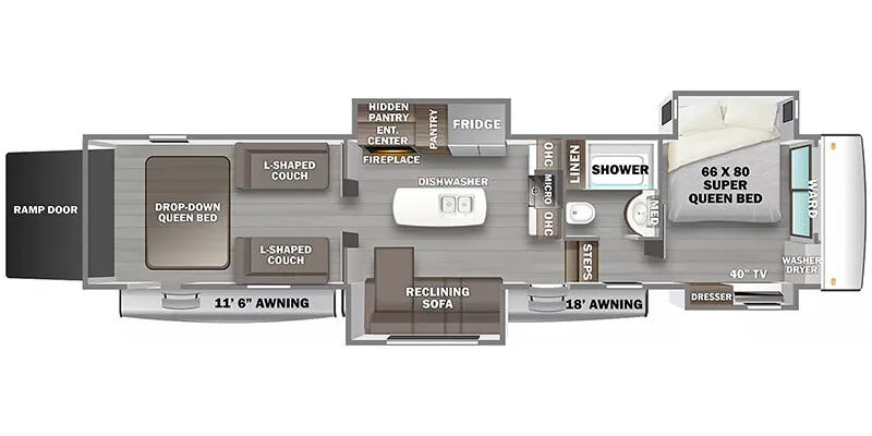 Forest River RiverStone 4514BATH floor plan