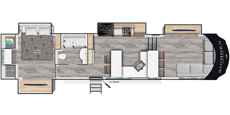 Heartland Bighorn Traveler BHTR 38 FLCC floor plan