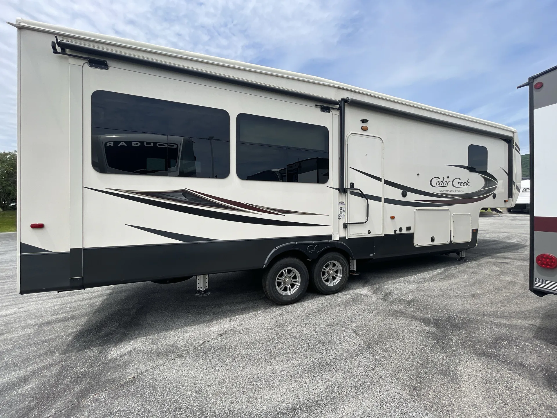 2020 Forest River Cedar Creek Silverback 29RW — campside