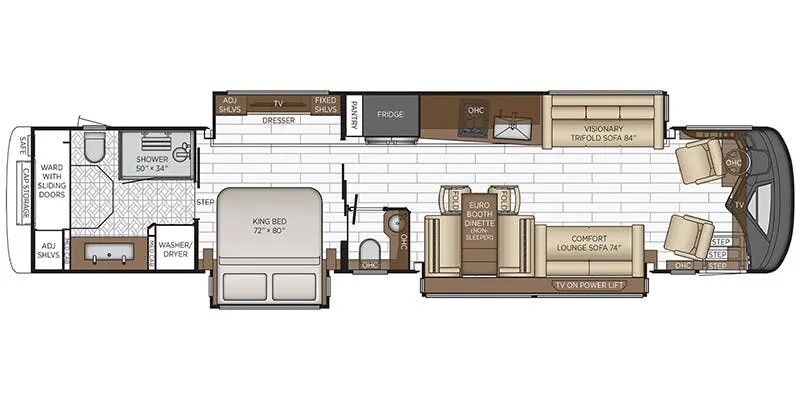 2025 Newmar King Aire 4521 - Floor plan