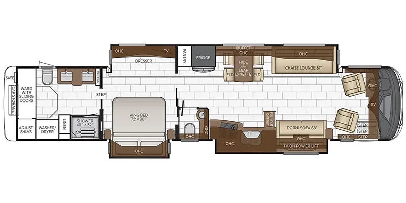 Newmar Mountain Aire 4543 floor plan