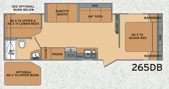 Shasta Flyte 265DB floor plan