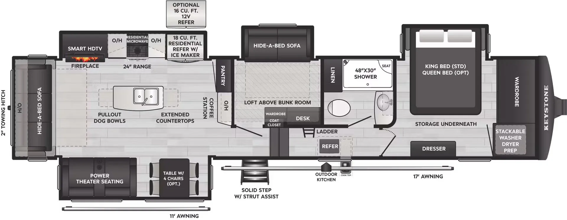 2026 Keystone Montana High Country 385BR - Floor plan