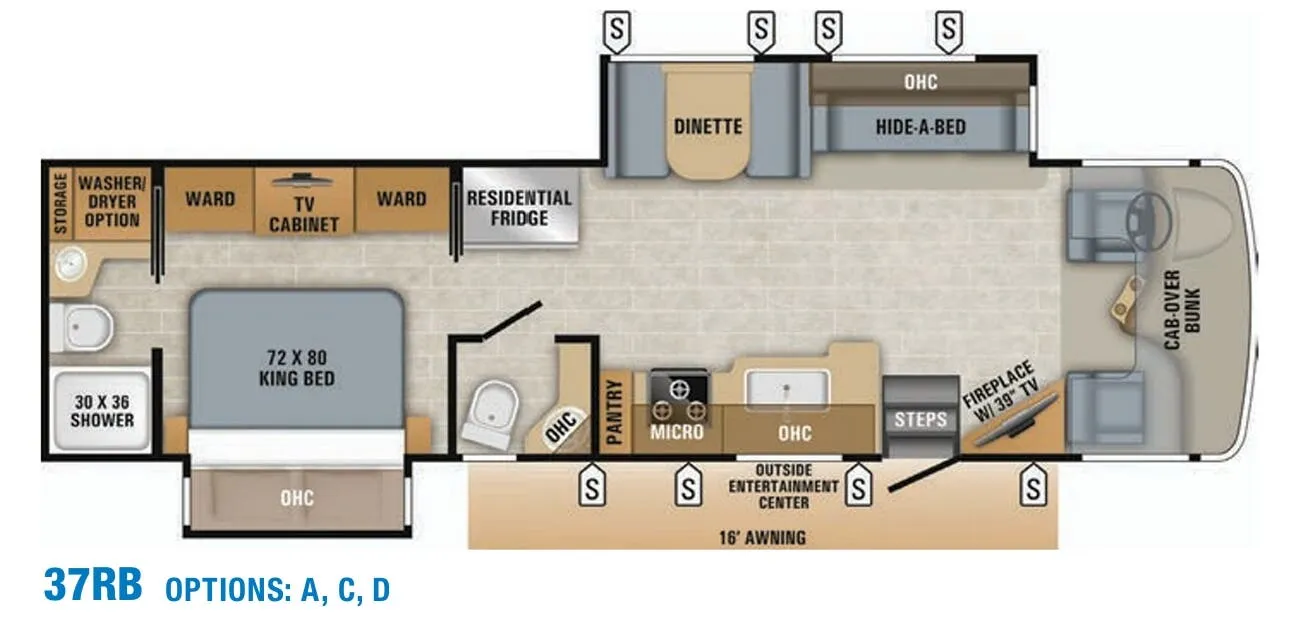 Jayco Seneca 37RB floor plan
