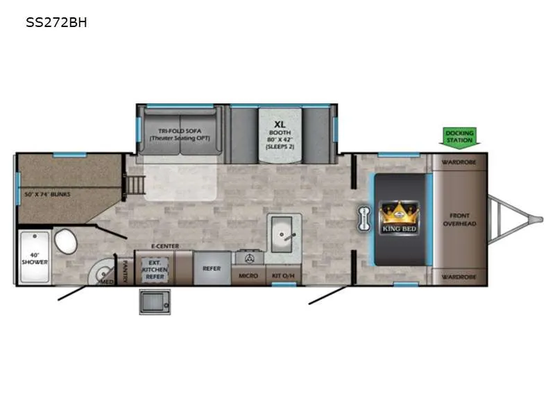 2022 CrossRoads Sunset Trail Super Lite SS272BH floor plan