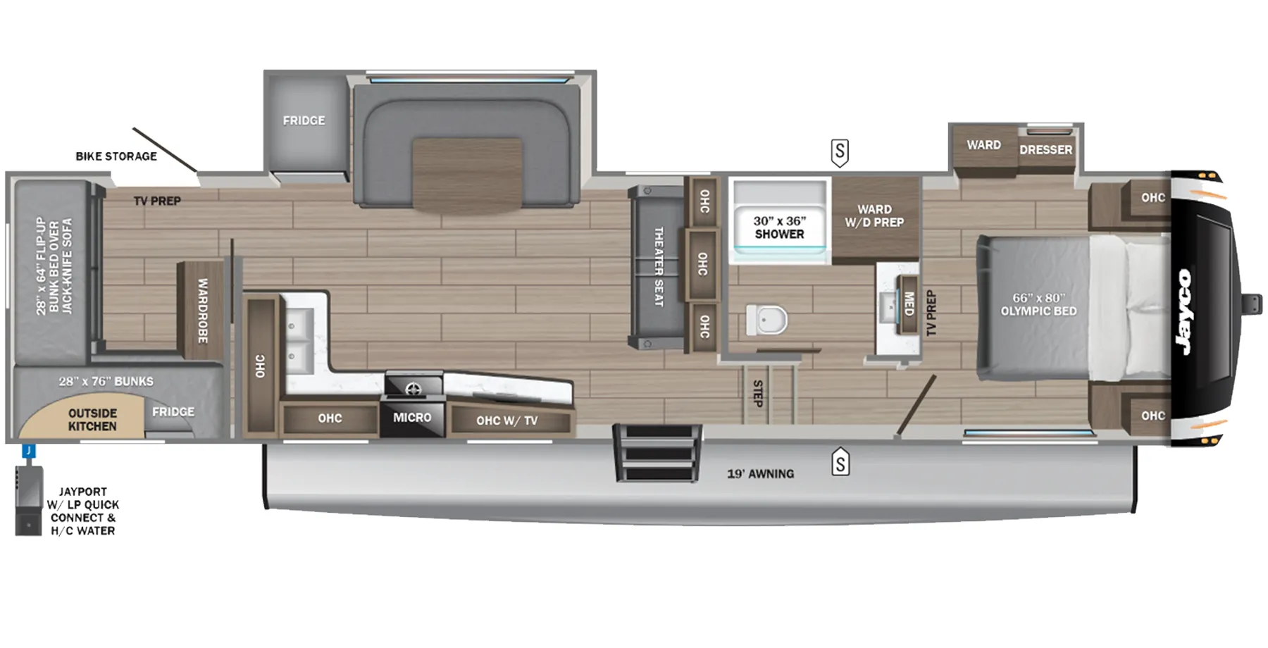 2025 Jayco Eagle HT 31QCD - Floor plan