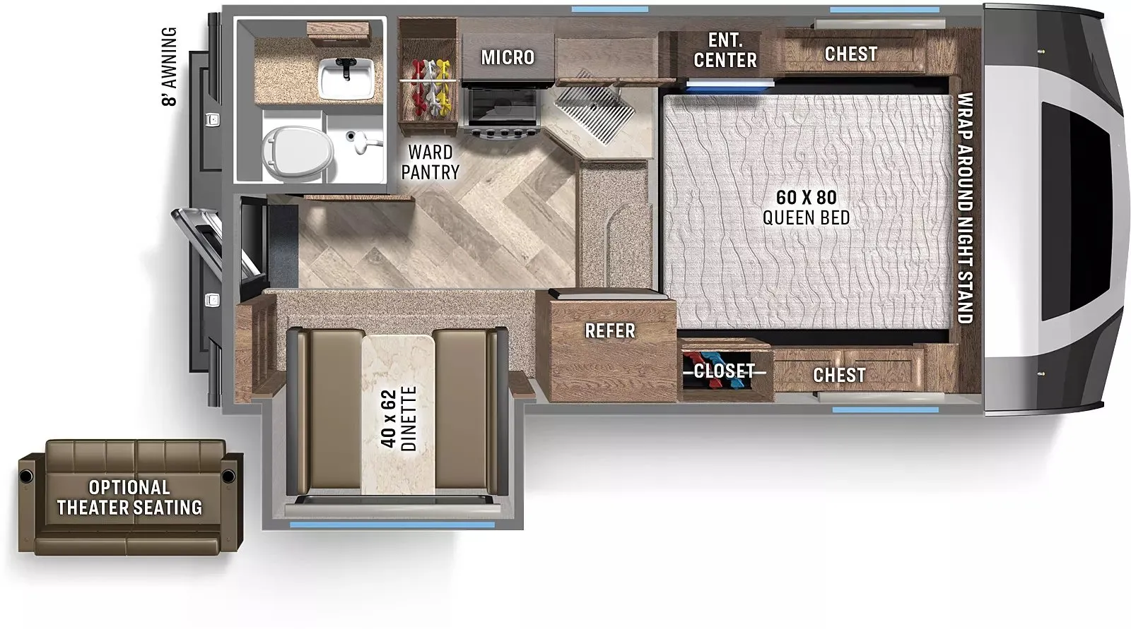 Palomino Real Lite Truck Camper HS-1912 floor plan