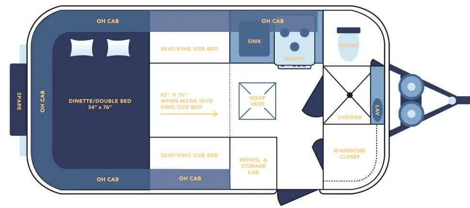 Casita Liberty DELUXE floor plan