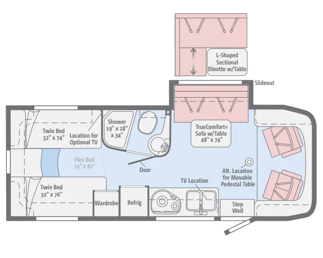 Winnebago View 24V floor plan