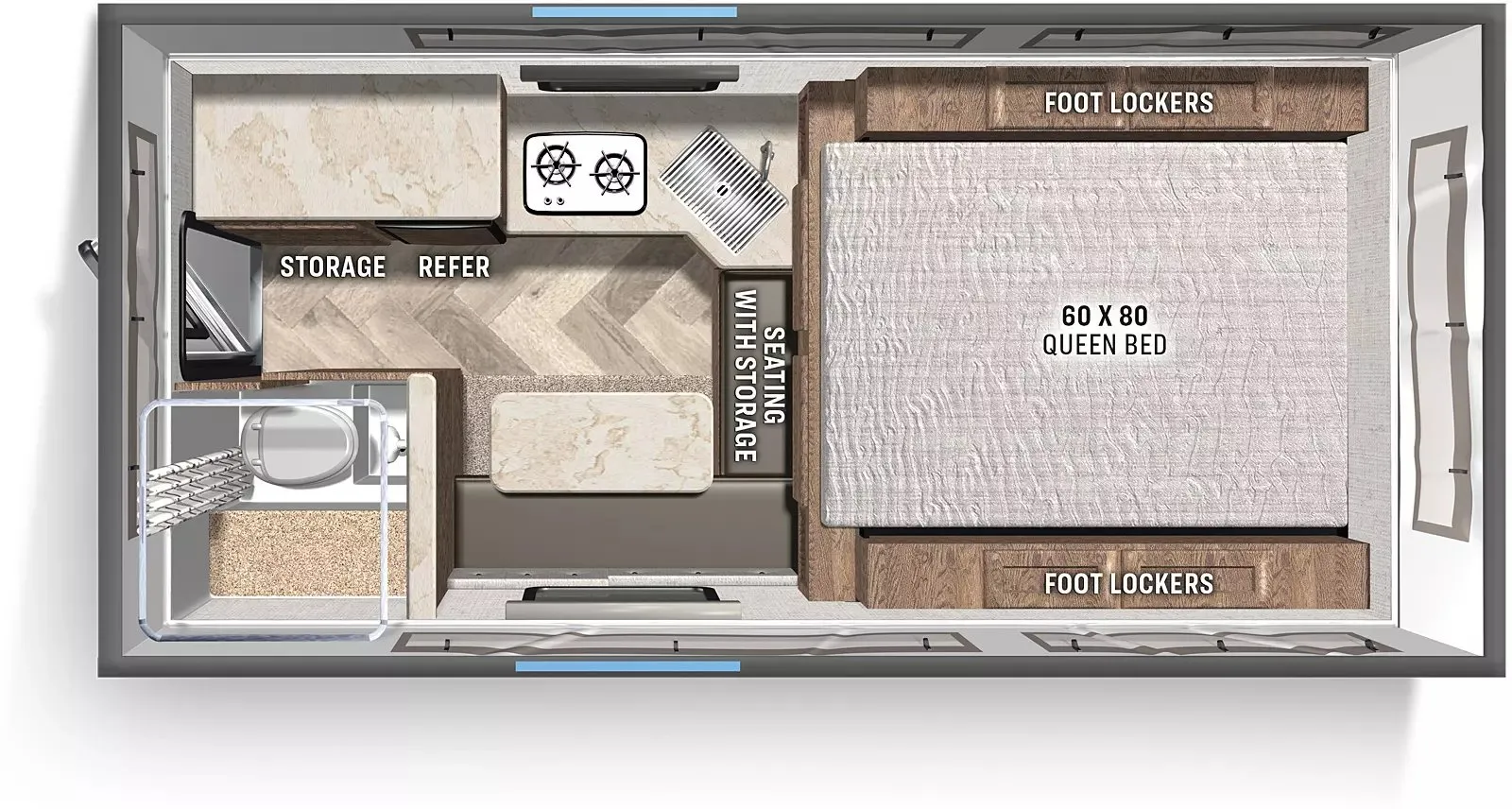 2026 Palomino Backpack Truck Camper SS-1251 - Floor plan