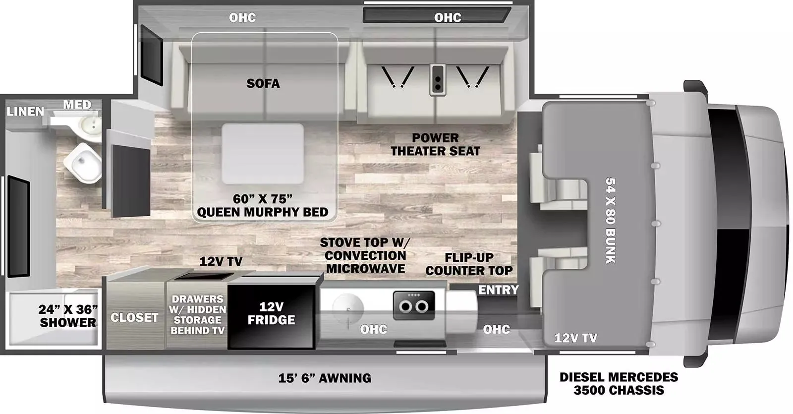 Forest River Solera 24SRB floor plan