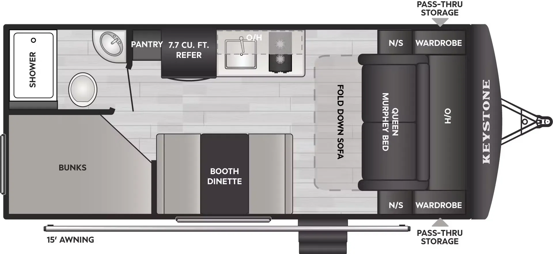 Keystone Springdale Mini 2300MBBH floor plan