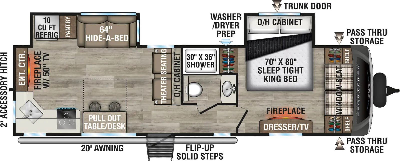 Venture RV SportTrek Touring Edition STT282VRE floor plan