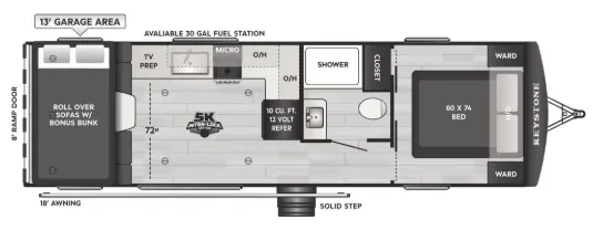 Keystone Carbon 29WFO floor plan