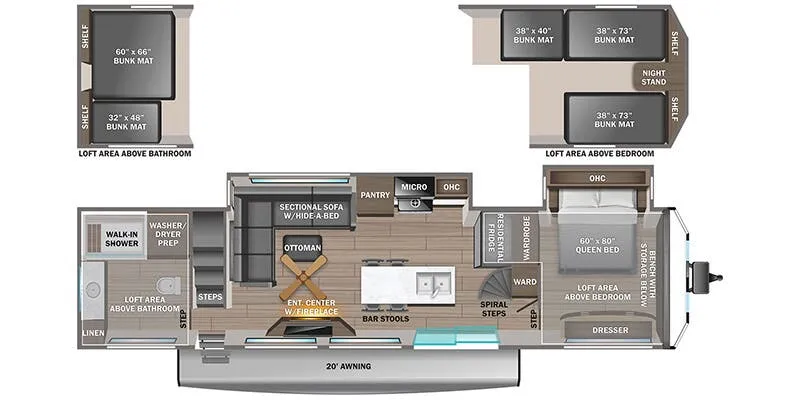 Jayco Jay Flight Bungalow 40LSDL floor plan