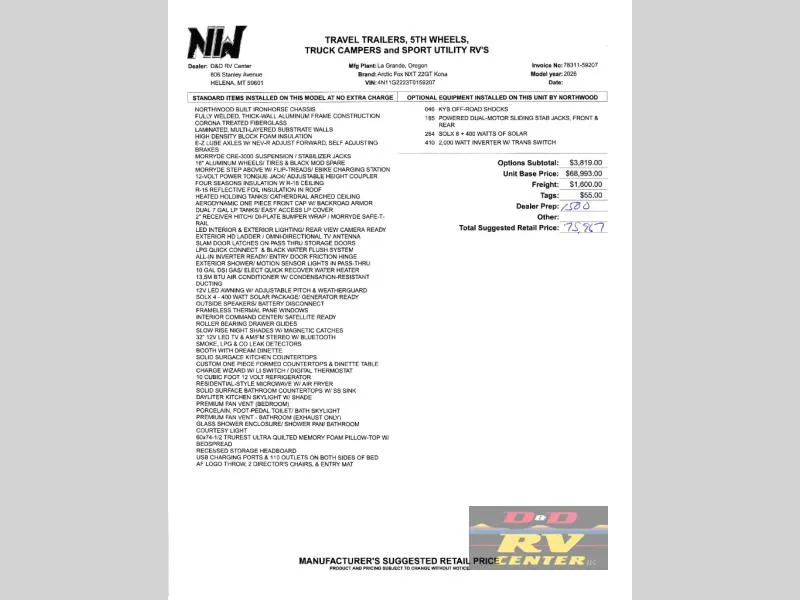 2026 Northwood Arctic Fox NXT 22GT - Photo 3