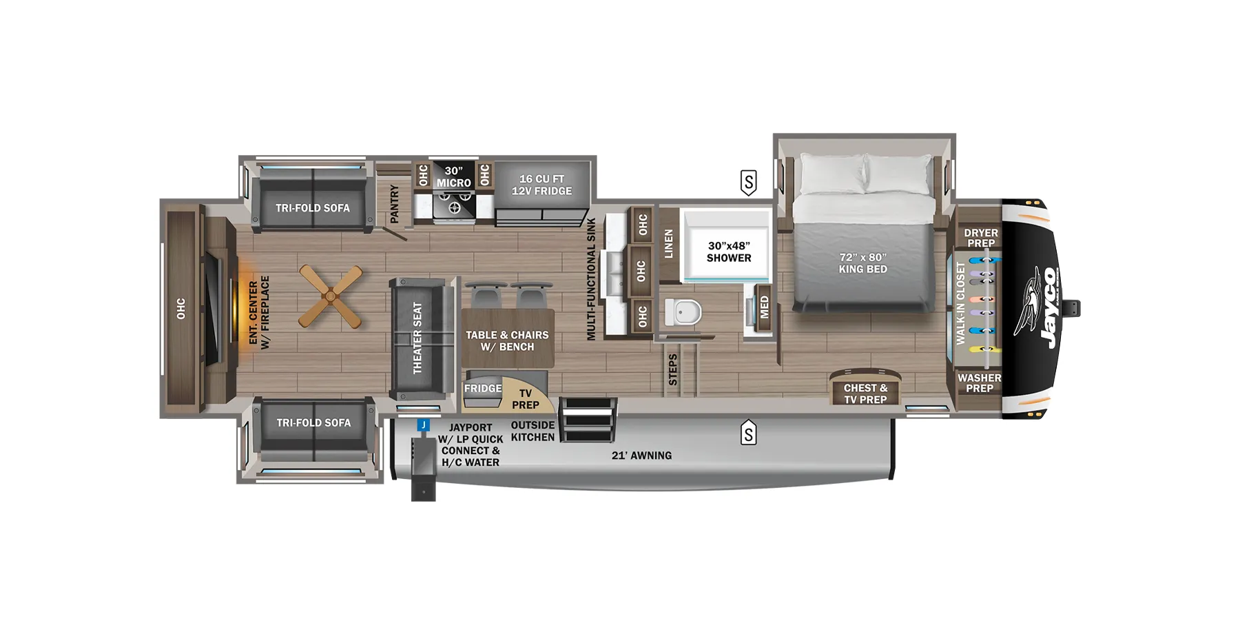 Jayco Eagle 335RDOK floor plan