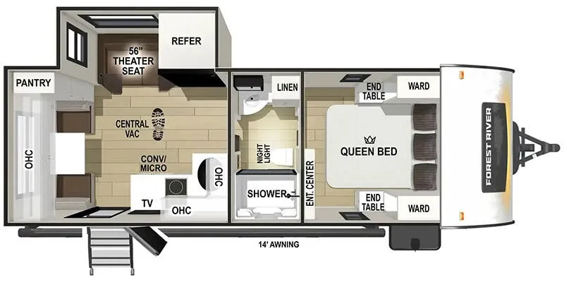 2026 Forest River R-POD RP-198 floor plan