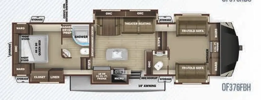Highland Ridge Open Range OF376FBH floor plan
