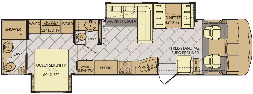 Fleetwood Southwind 36L floor plan