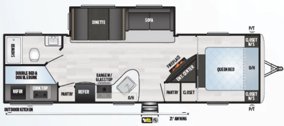 2020 Keystone Springdale 295BH floor plan