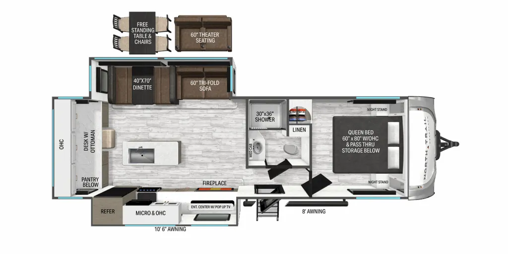 Heartland North Trail 260MK floor plan
