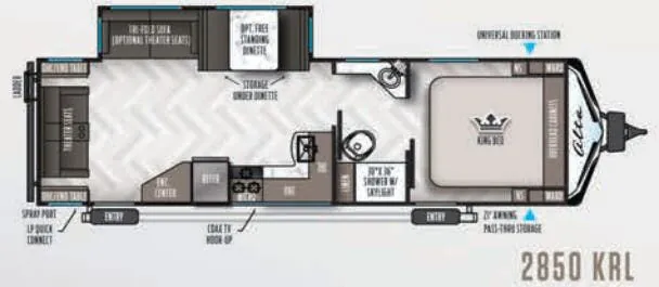 East to West Alta 2850KRL floor plan